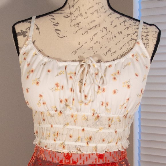 Gilly Hicks Tops - Gilly Hicks Hollister Floral Bralette with Sheer Back